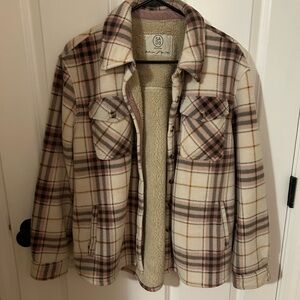Plaid Sherpa-Lined Jacket